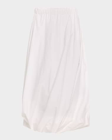 Rosetta Getty Cotton Twisted Bubble Maxi Skirt