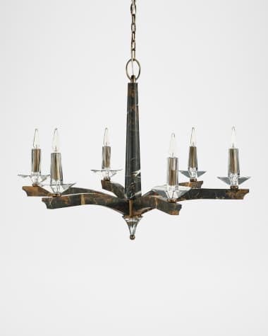 John-Richard Collection Inverness 6-Light Marble Chandelier, 41" Round