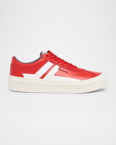 Lanvin Men's Cash Leather Low-Top Sneakers