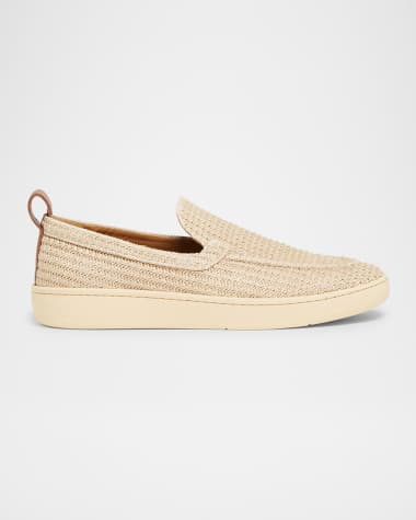 Lanvin Men's Woven Raffia Loafers