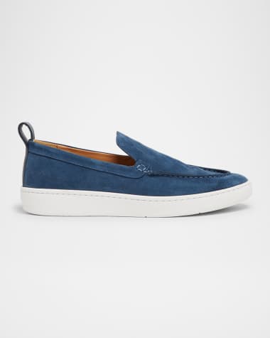 Lanvin Men's Suede Rubber-Sole Loafers