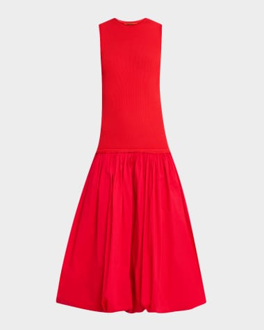 SIMONMILLER Yanez Poplin Combo Dress