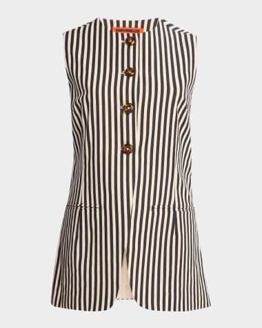 SIMONMILLER Del Mar Striped Linen Vest