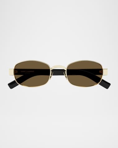 Saint Laurent Unisex Round Metal Sunglasses
