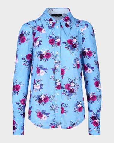 Smythe Floral-Printed Box Pleat Shirt