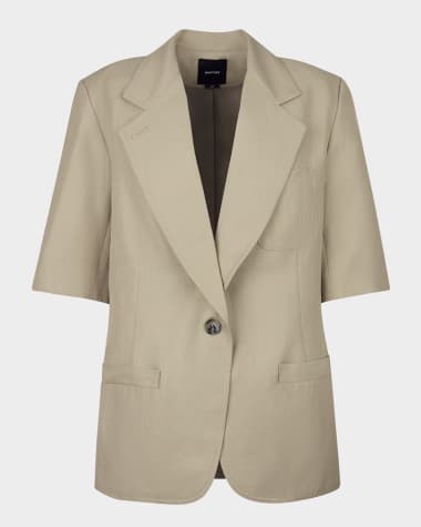 Smythe Oversized Short-Sleeve Blazer