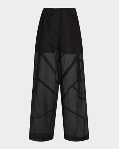 Co Parachute Pleated Wide-Leg Drawstring Pants