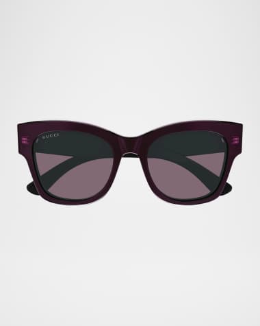 Gucci Logo Butterfly Acetate Sunglasses