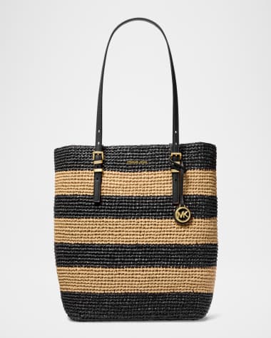 MICHAEL Michael Kors Quinn Large Striped North-South Tote Bag