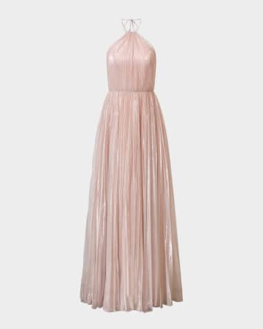slim fit dress slacks Misha Gown In Metallic Jersey – Halston main image 1