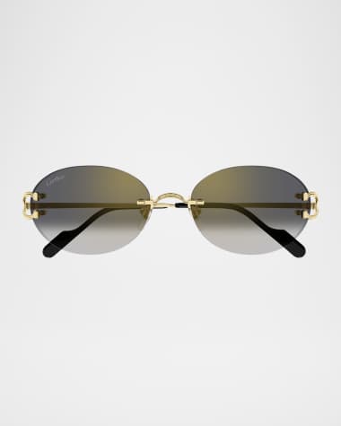 Cartier Rimless Metal Round Sunglasses