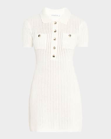 Self-Portrait Sequined Crochet Mini Dress