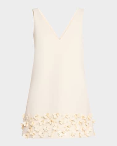 Self-Portrait 3D Floral Embellished Mini Dress
