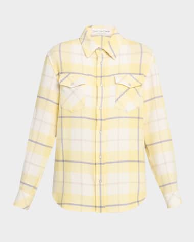 God's True Cashmere Dreamer Tartan Cashmere Flannel Shirt