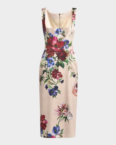 Dolce&Gabbana Rasovi Bouquet Fantichi Sleeveless Midi Dress