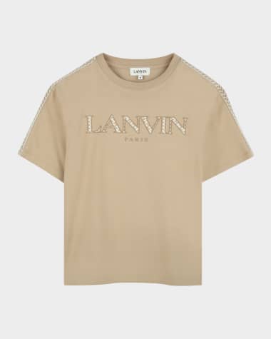 Lanvin Boy's Logo-Embroidered T-Shirt, Size 4-6