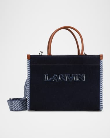 Lanvin Kid's Leather and Denim Handbag