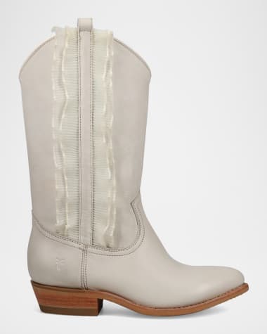 Frye Billy Leather Ruffle Western Boots