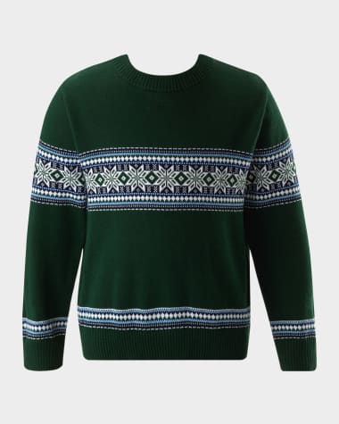 Rachel Riley Girl's Fairisle Printed Sweater, Size 2-10