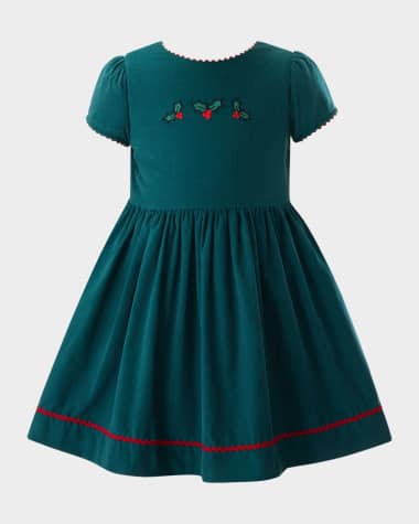 Rachel Riley Girl's Holly Embroidered Dress, Size 2-10