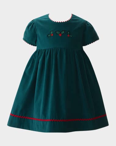 Rachel Riley Girl's Holly Embroidered Dress, Size 6M-24M