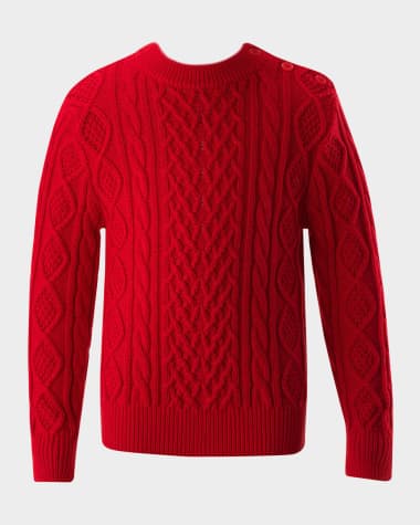 Rachel Riley Girl's Cable Knit Sweater, Size 2-10