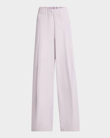 Dries Van Noten Pila Pleated Wide-Leg Pull-On Pants