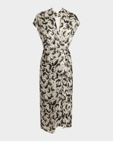 Dries Van Noten Dilian Printed Midi Dress