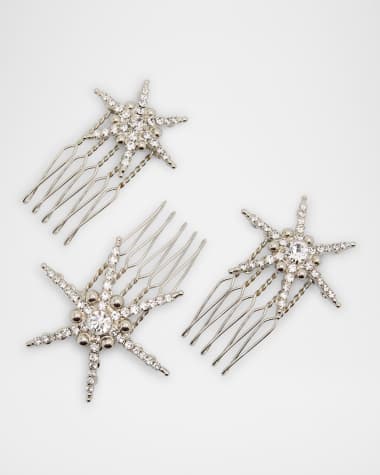 Lelet Ny Venus Star Crystal Hair Comb Clips, Set of 3