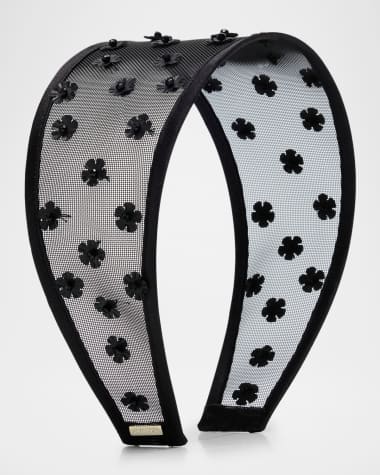 Lelet Ny Giselle Floral Mesh Wide Headband