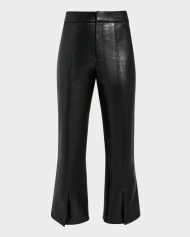 AS by DF Rowan Recycled Leather Cropped Flare Pants