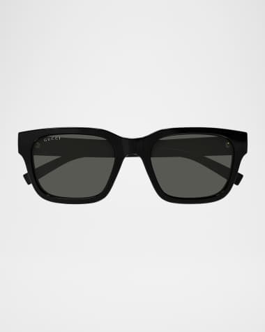 Gucci Men's GG1857SM Plastic Rectangle Sunglasses