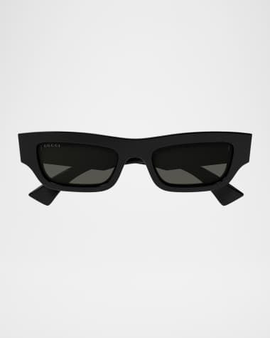 Gucci Men's GG1839SM Acetate Rectangle Sunglasses