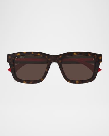 Gucci Men's GG1869SM Acetate Rectangle Sunglasses