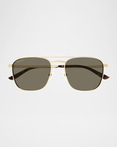 Gucci Men's GG1881SM Metal Aviator Sunglasses