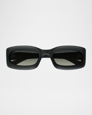 Gucci Men's GG1786SM Plastic Rectangle Sunglasses