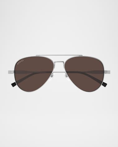 Gucci Men's GG1874SM Metal Aviator Sunglasses