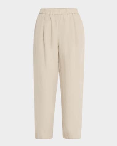 Eileen Fisher Cropped Organic Linen Lantern Pants