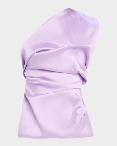 Marques'Almeida Draped Heavy Satin Sleeveless Top