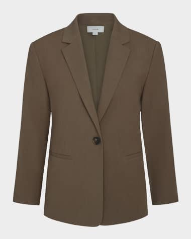 Vince Shrunken Linen Blazer