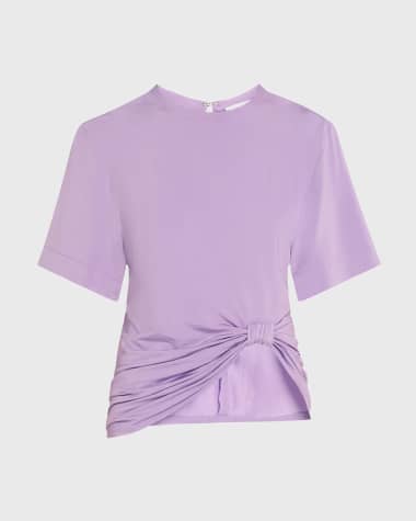 Rabanne Short-Sleeve Ruched T-Shirt