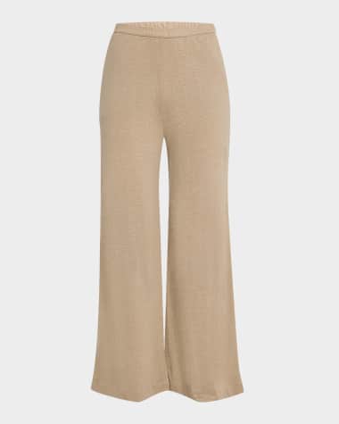 Majestic Filatures Wide-Leg Stretch Linen Lounge Pants