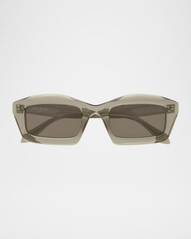 ALAIA Rectangle Acetate Sunglasses