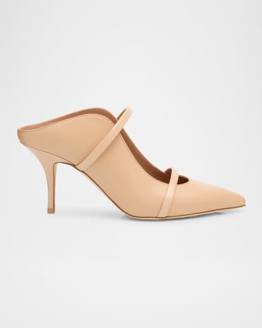 Malone Souliers Maureen Leather Dual-Band Mule Pumps