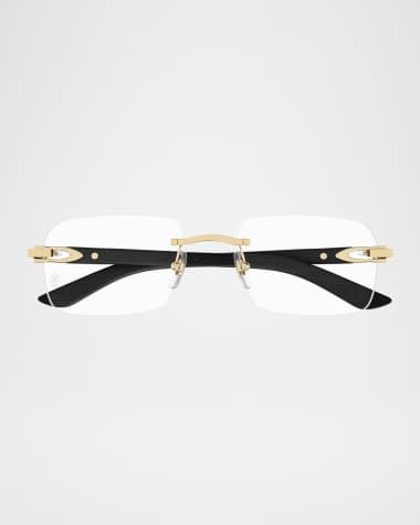 Cartier Men's CT0453OM Metal Rectangle Optical Frames