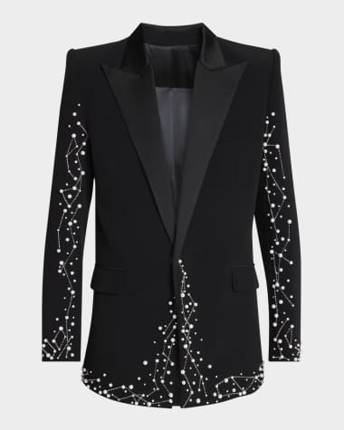 Balmain Men's Constellation Embroidered Dinner Jacket