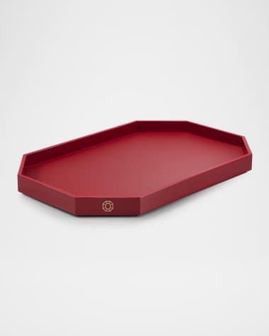 Baccarat Octagon Large Lacquered Tray, 24"