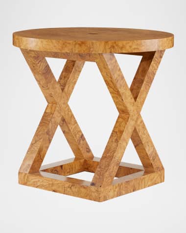 Arteriors Greer Burl End Table