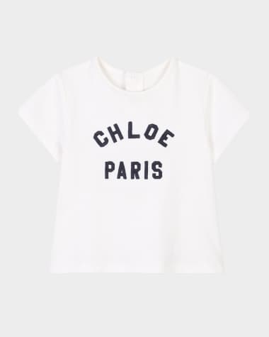 Chloe Girl's Logo Embroidered Short-Sleeve T-Shirt, Size 12M-3