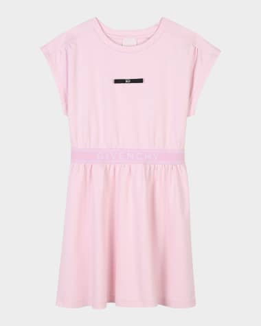 Givenchy Girl's Logo Waistband Dress, Size 4-6